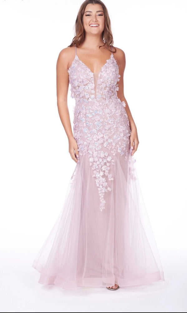 Fishtail Prom Evening Dress - Flora
