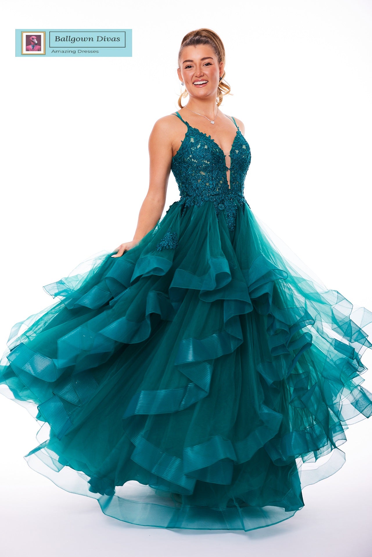 Waterfall Prom Evening Dress - Reagan Waterfall Prom Evening Dress - Reagan