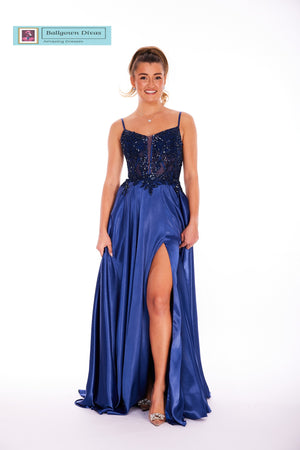 A - Line Prom Evening Dress - Faith