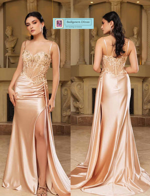 Fitted Prom Evening Dress - Indie
