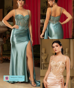Fitted Prom Evening Dress - Indie
