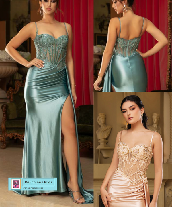 Fitted Prom Evening Dress - Indie