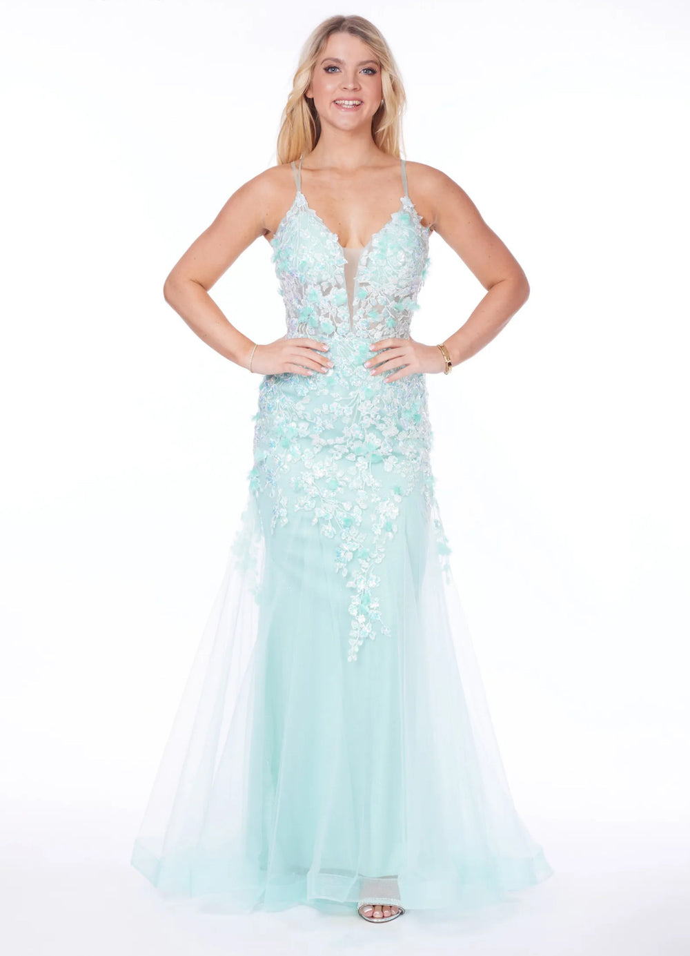 Fishtail Prom Evening Dress - Flora