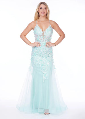 Fishtail Prom Evening Dress - Flora