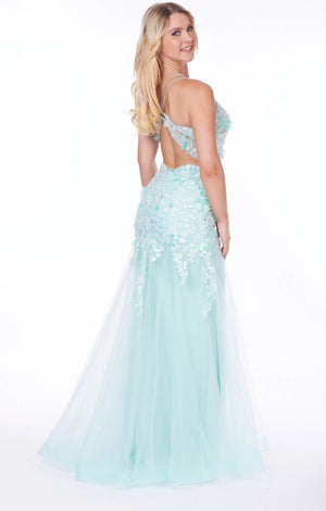 Fishtail Prom Evening Dress - Flora
