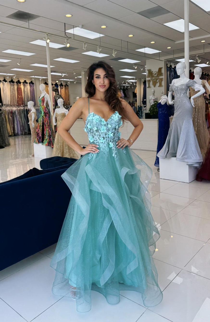 Waterfall Prom Evening Dress - Fluffy