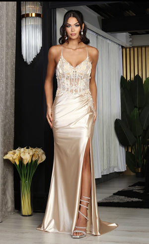 Fitted Prom Evening Dress - Alix