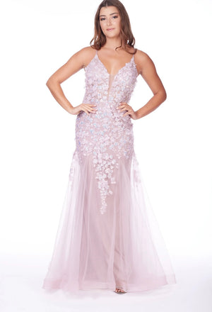 Fishtail Prom Evening Dress - Flora