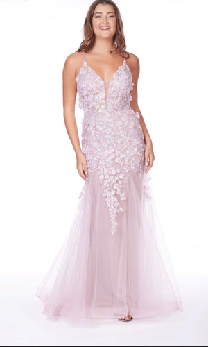 Fishtail Prom Evening Dress - Flora