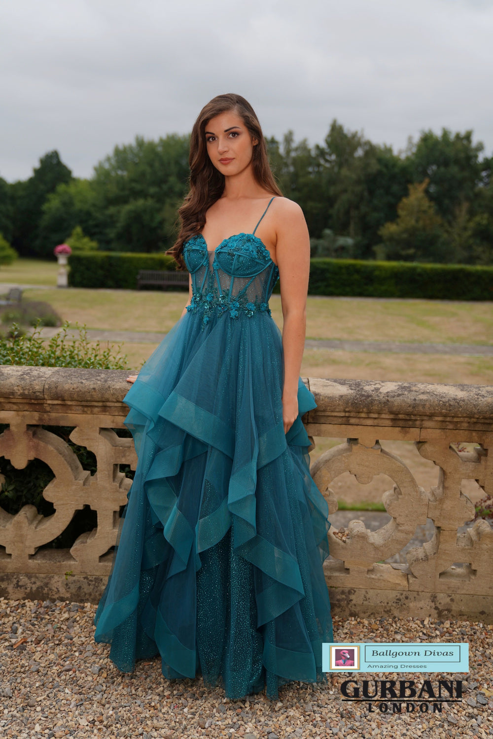 Waterfall Prom Evening Dress - Peri W