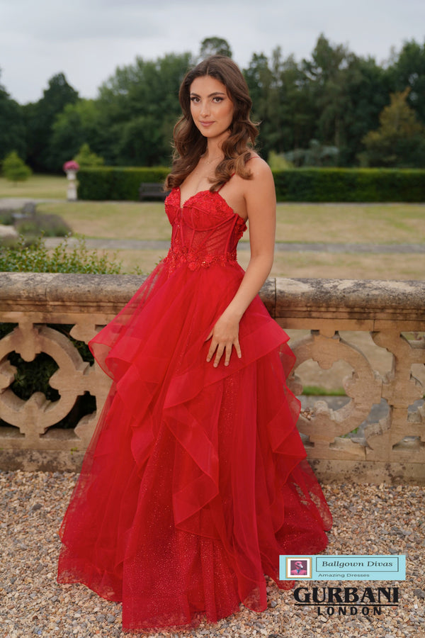 Waterfall Prom Evening Dress - Peri W