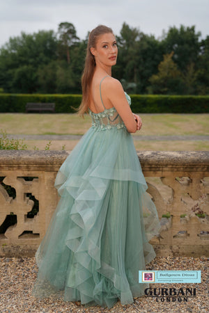 Waterfall Prom Evening Dress - Peri W