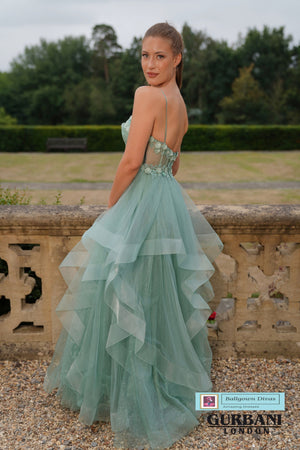 Waterfall Prom Evening Dress - Peri W