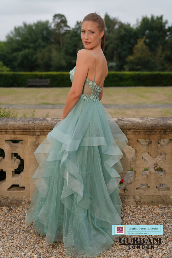 Waterfall Prom Evening Dress - Peri W