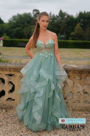 Waterfall Prom Evening Dress - Peri W