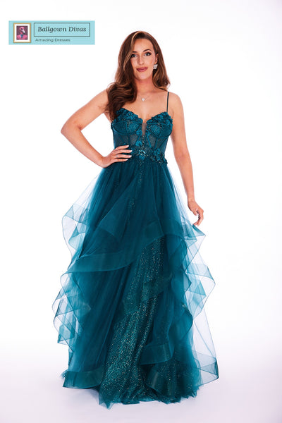 Waterfall Prom Evening Dress - Peri