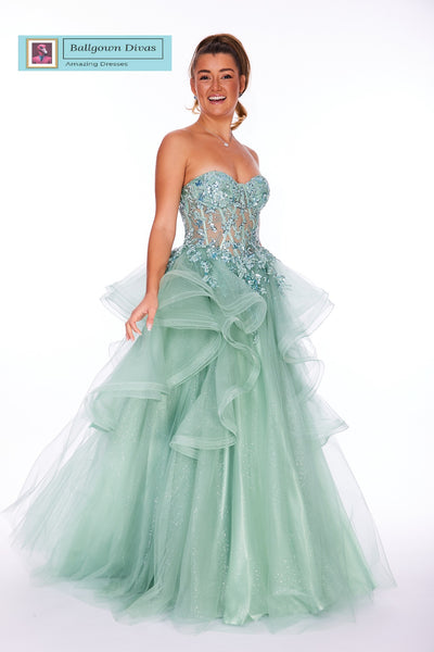 Waterfall Prom Evening Dress - Talia