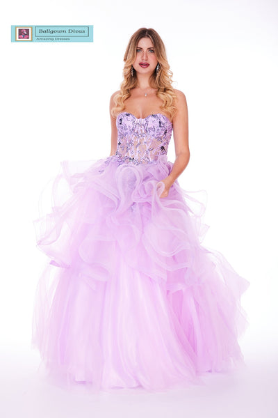 Waterfall Prom Evening Dress - Talia