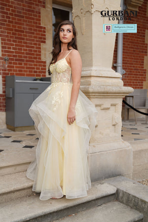 Waterfall Prom Evening Dress - Sunny