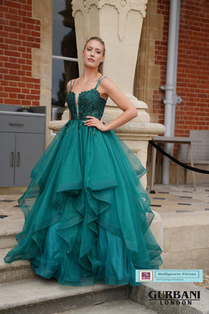 Waterfall Prom Evening Dress - Peachy