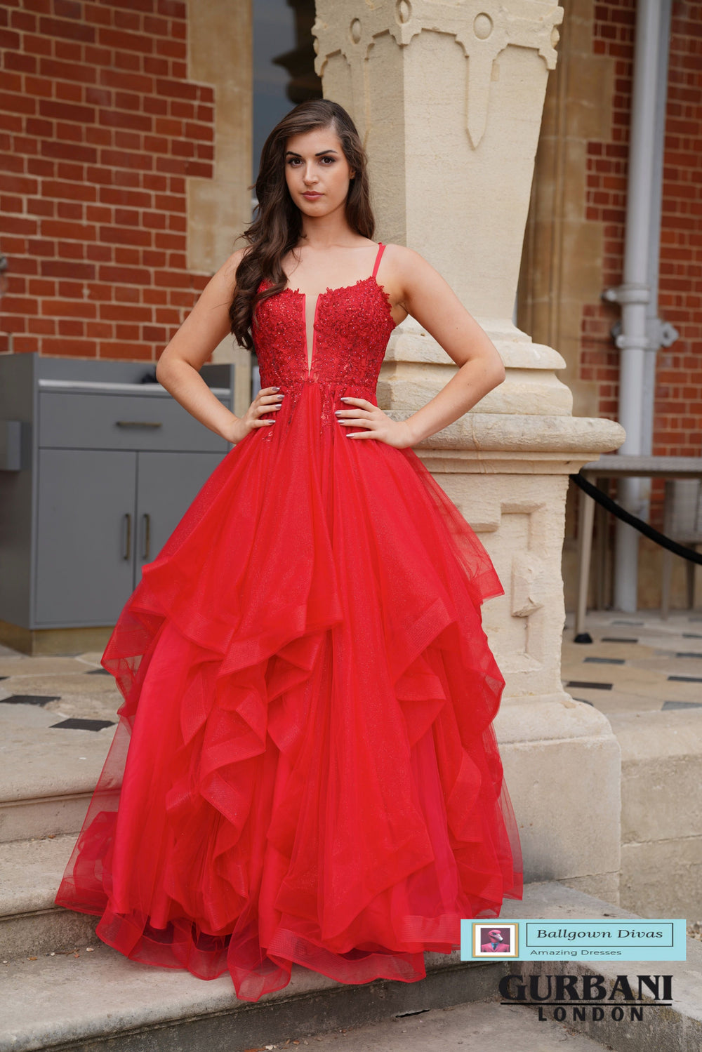 Waterfall Prom Evening Dress - Peachy