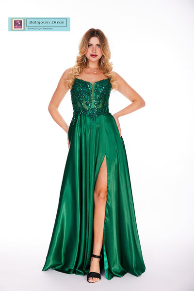 A - Line Prom Evening Dress - Faith