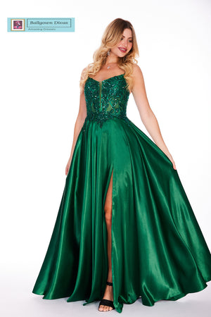 A - Line Prom Evening Dress - Faith