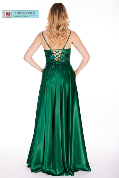 A - Line Prom Evening Dress - Faith