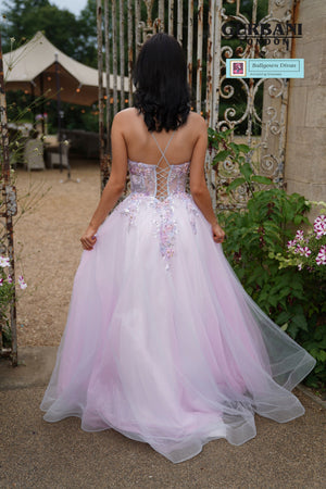 Tulle Prom Evening Dress - Crystal