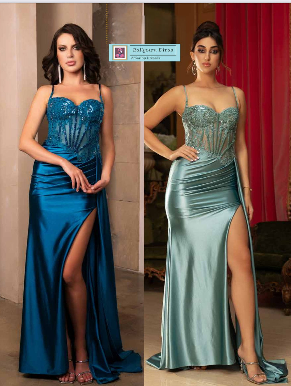 Fitted Prom Evening Dress - Indie