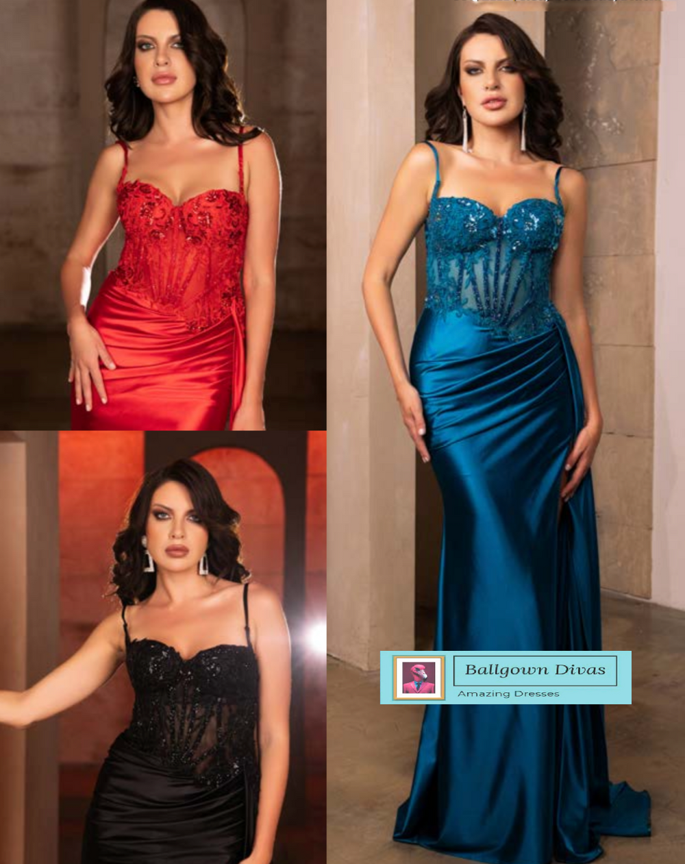 Fitted Prom Evening Dress - Indie