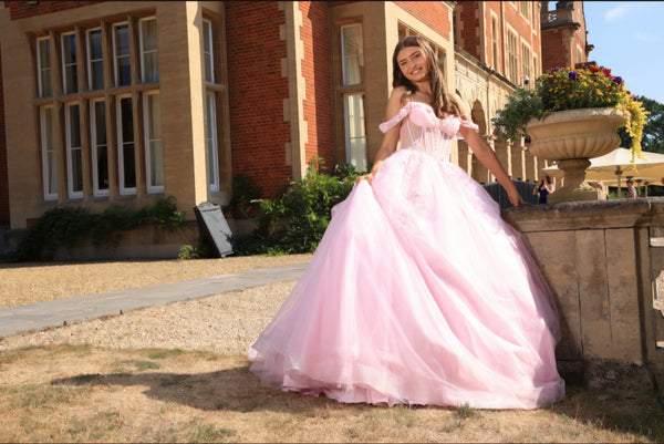 Arianne - Princess Ballgown Prom Dress - Sky Blue