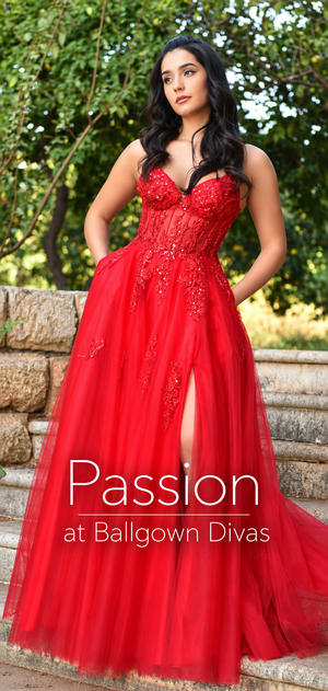 Passion - Tulle Ballgown Prom Dress - Navy