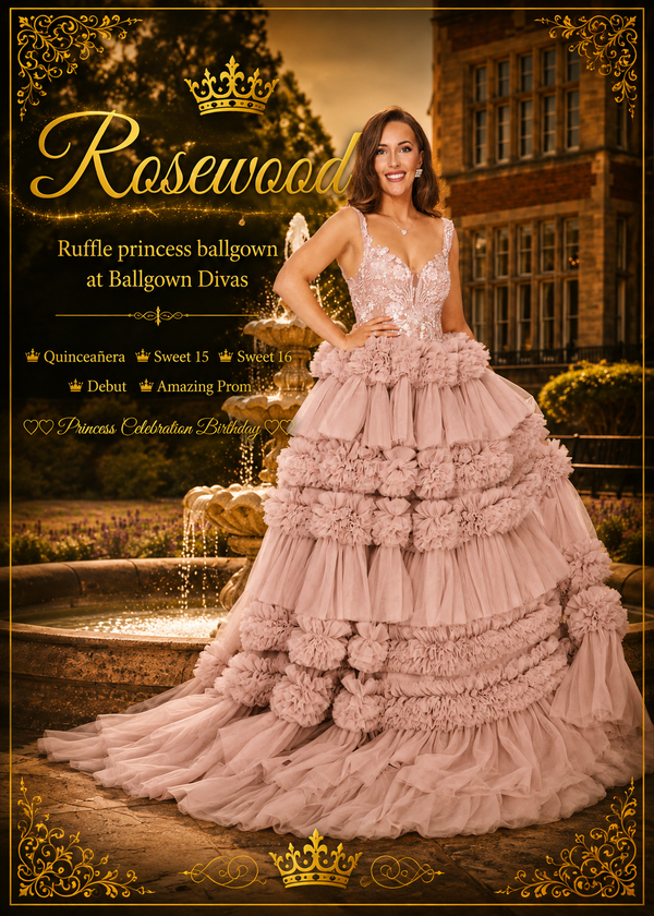 Rosewood - Ruffle Quinceañera Princess Ballgown