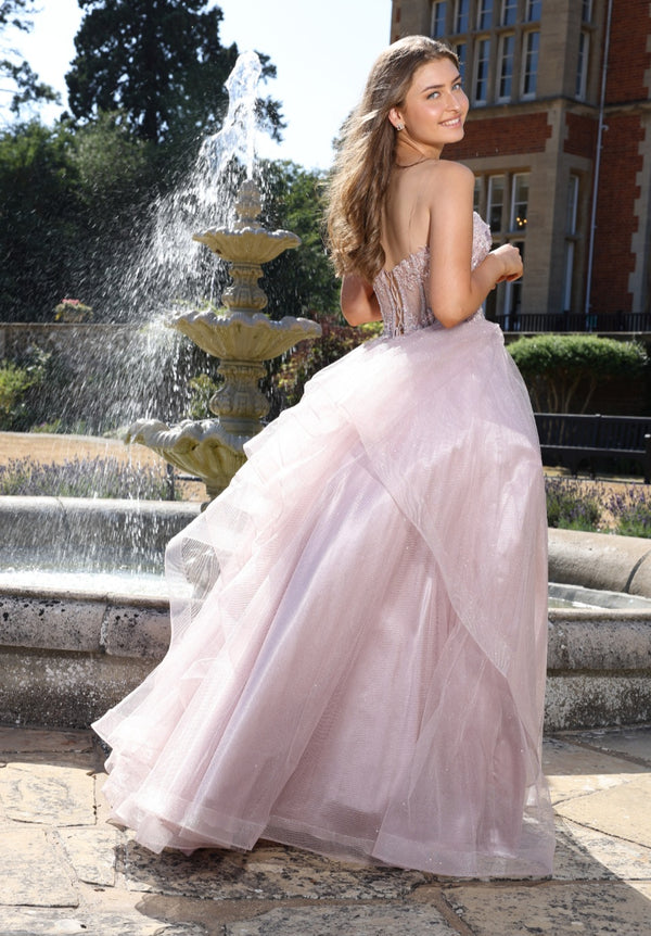 Ghost - Tulle Corset Prom Dress - Mauve