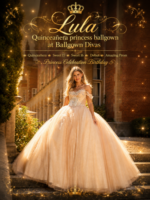 Lula - Quinceañera Princess Ballgown - Champagne 👸✨️