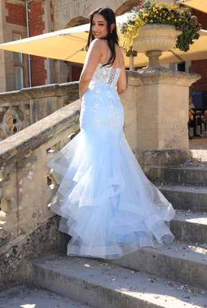 Lou - Tulle Fishtail Mermaid Prom Dress - Lilac