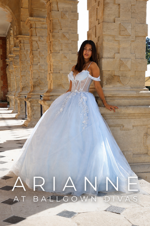 Arianne - Princess Ballgown Prom Dress - Sky Blue