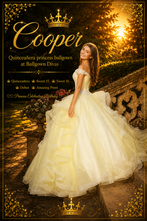 Cooper - Ruffle Quinceañera Princess Ballgown - Teal👸✨️