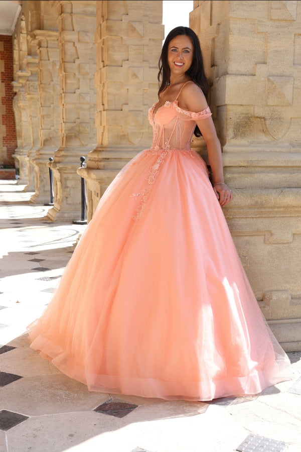 Arianne - Princess Ballgown Prom Dress - Sky Blue