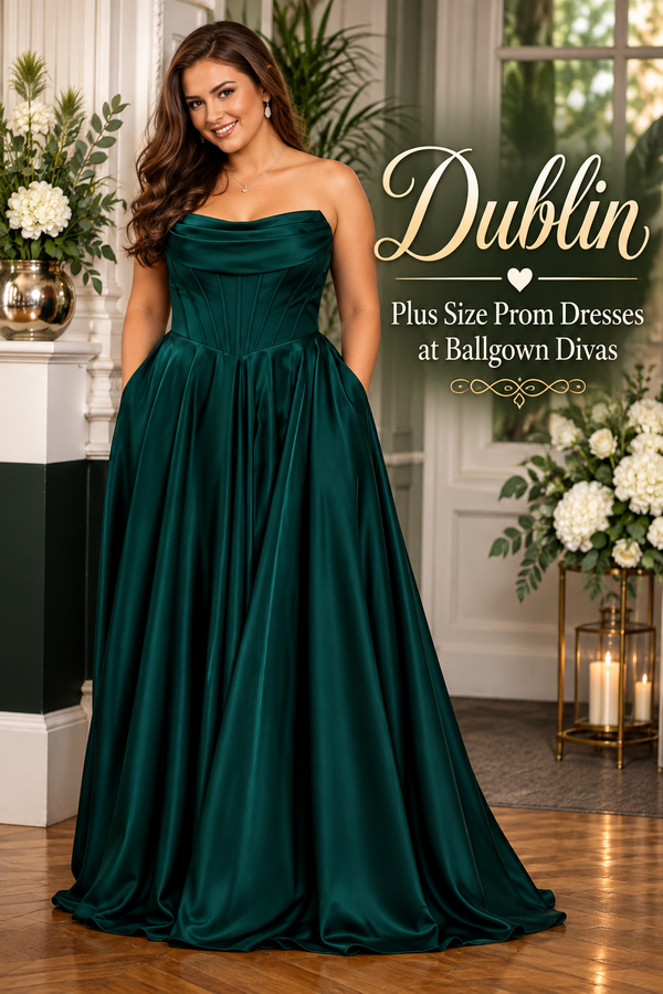 Dublin - Plus Size Prom Dress  - Green