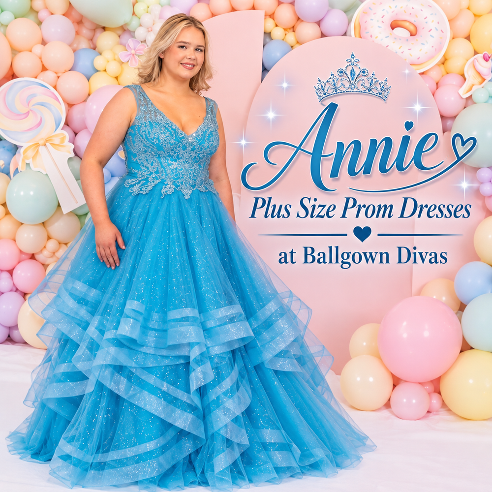 Annie - Plus Size Prom Dress - Aqua