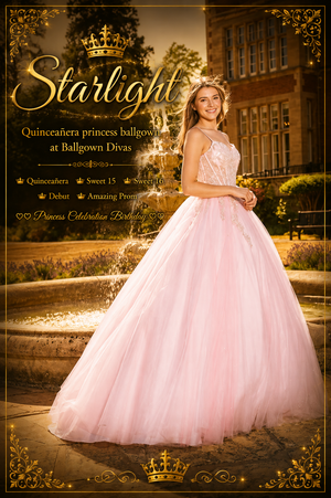 Starlight - Pretty Pink Quinceañera Princess Ballgown ⭐️💫