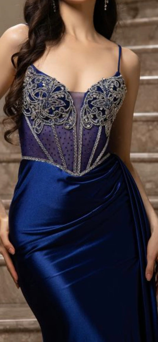 Crystal - Sparkly Prom Dress - Champagne