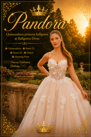 Pandora - Quinceañera Princess Ballgown Prom Dress - Pink🪄✨️