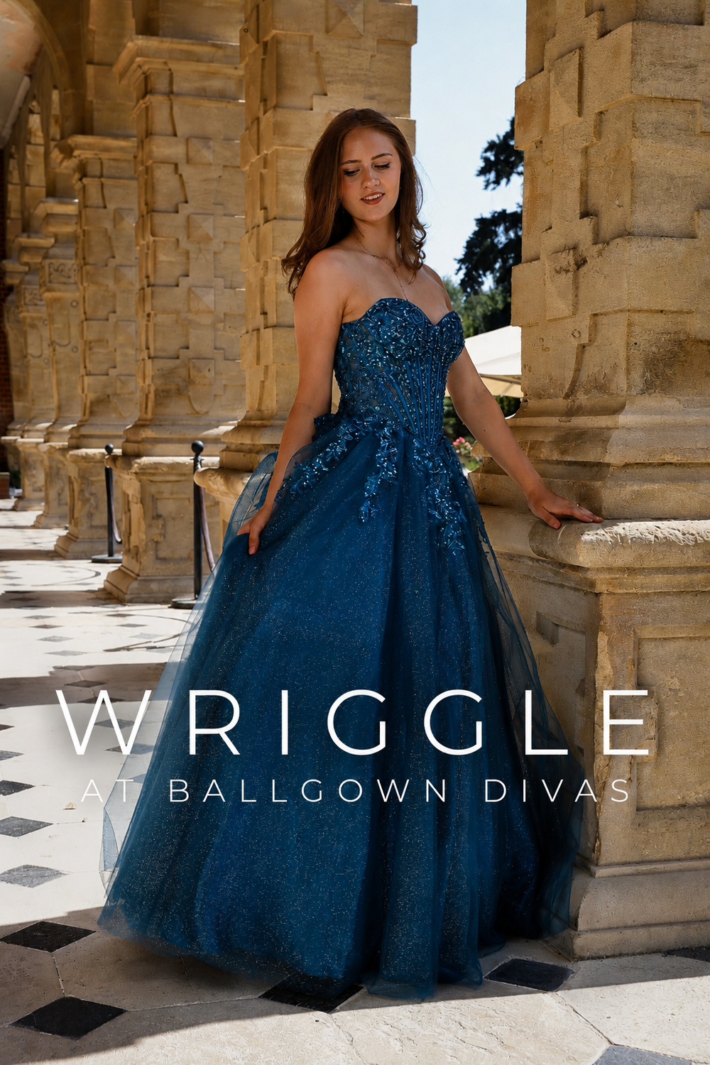Wriggle - Tulle Corset Prom Dress - Teal
