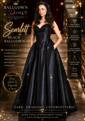 Scarlett - Corset Prom Dress - Black