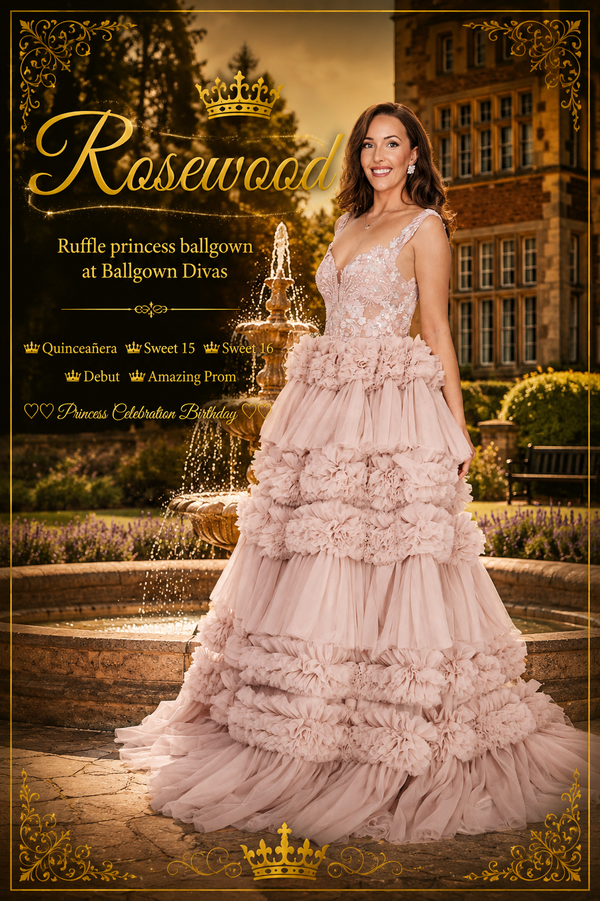 Rosewood - Ruffle Quinceañera Princess Ballgown