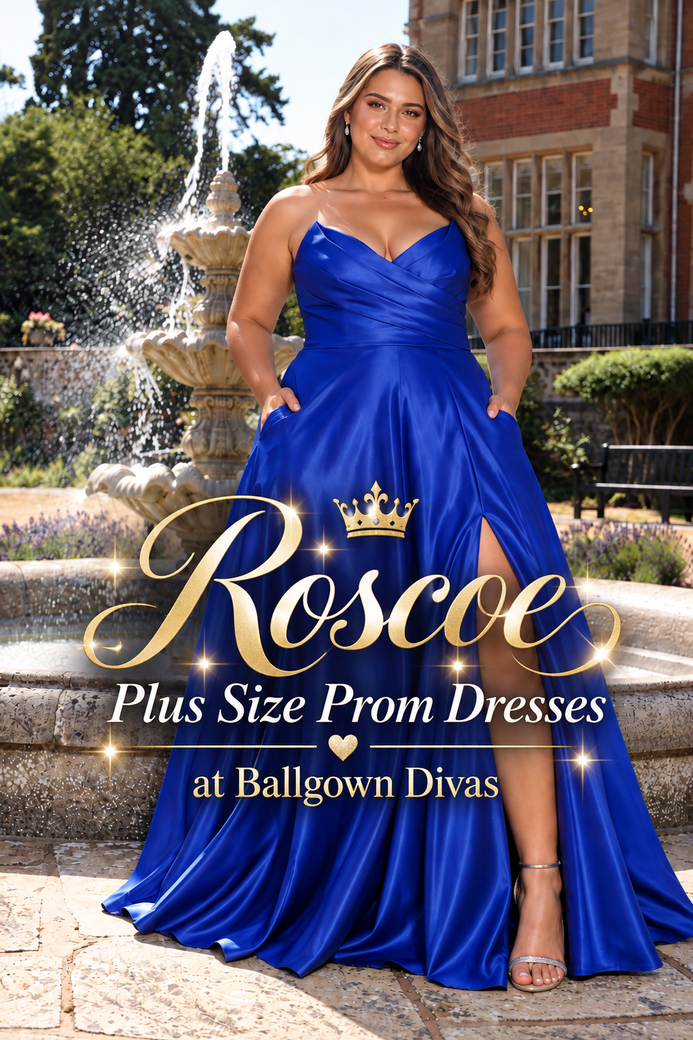Roscoe - Plus Size Prom Dress - Royal