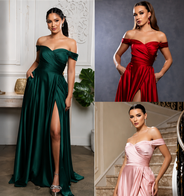 Star - Satin A-Line Prom Dress - Dusty Pink